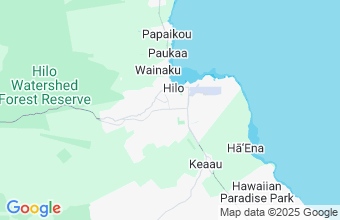 Map of Hawaii-Big Island Hilo