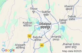 Map of Udaipur