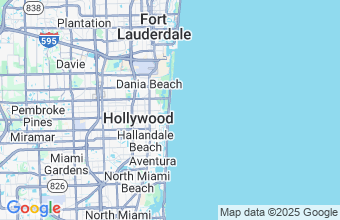 Map of Hollywood Beach