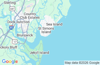 Map of St Simons Island