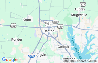 Map of Denton