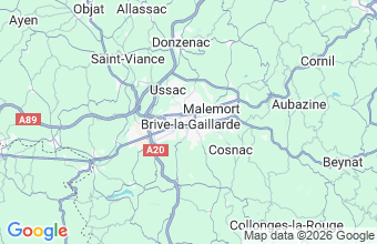 Map of Brive-La-Gaillarde