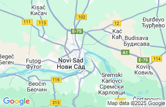 Map of Novi Sad
