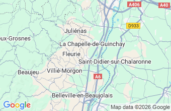 Map of Romaneche-Thorins