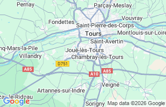 Map of Joue-Les-Tours