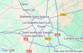 Map of Troyes